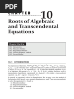 Chapter Three - Roots of Algebraic and Transcendental Equations