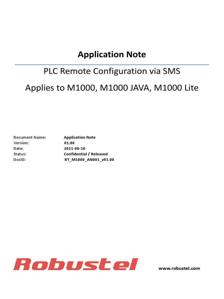 PLC SMS Configuration with Robustel M1000 | PDF | Programmable Logic ...