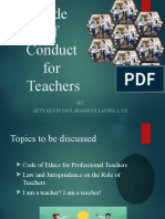 Code of Conduct For Teachers