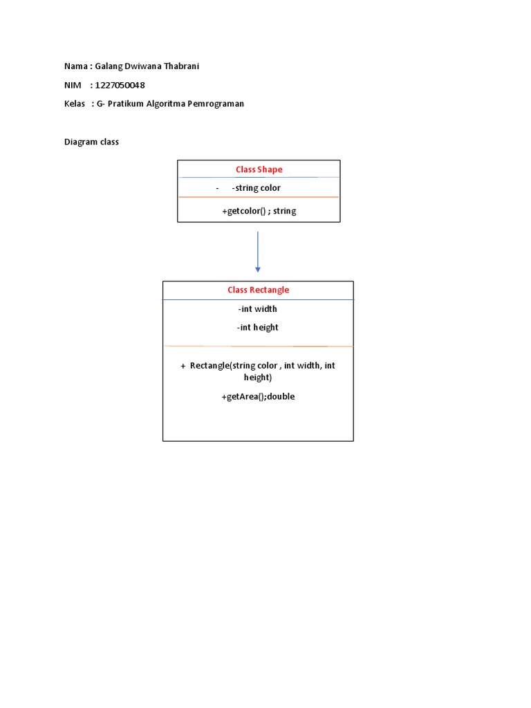 Class Structure for Rectangle Shape | PDF