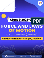 Force and Laws of Motion - Padhle 9th Science Notes