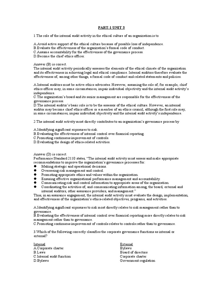 Part 1 Unit 3 Answer Key PDF