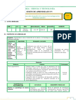 5° SESIÓN DE APRENDIZAJE SESIÓN 5 - SEM.3-EXP.1-CyT