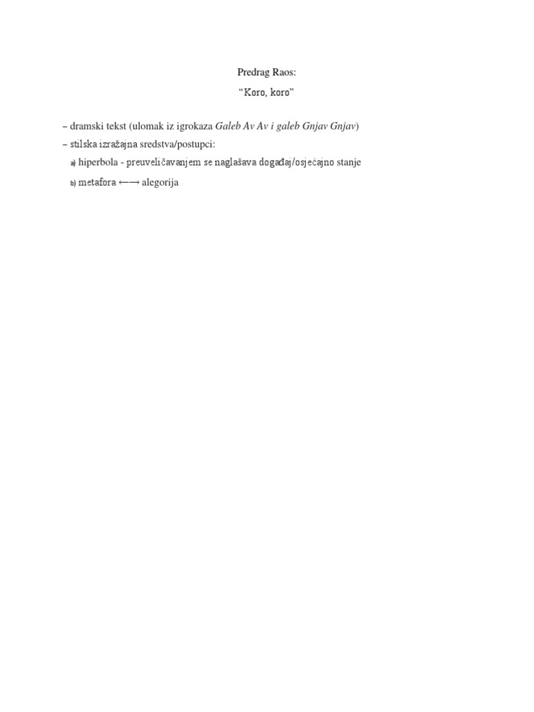P. Raos, Koro, Koro | PDF