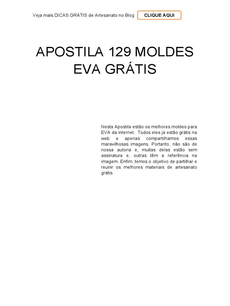 Apostila de Moldes EVA Grátis | PDF