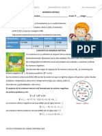 7º Matemáticas. Taller Número UNO-ENTEROS-TEORÍA