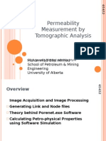 Permeability Measurement by Tomographic Analysis