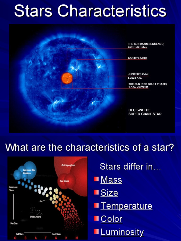 Star Characteristics PP | PDF | Stars | Sun