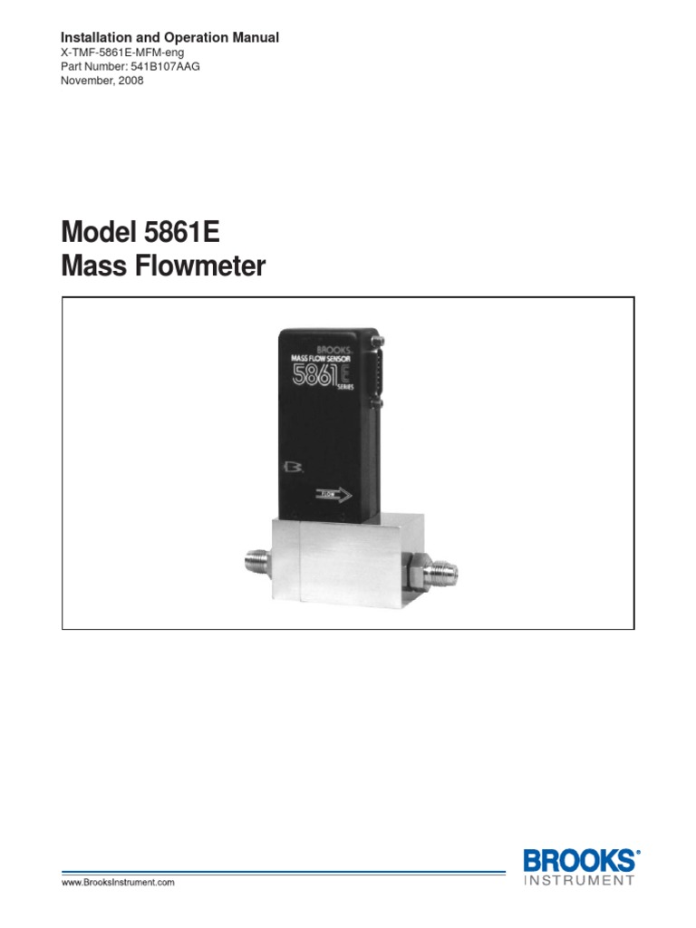 Mass Flow Meter Installation Manual 5861e PDF