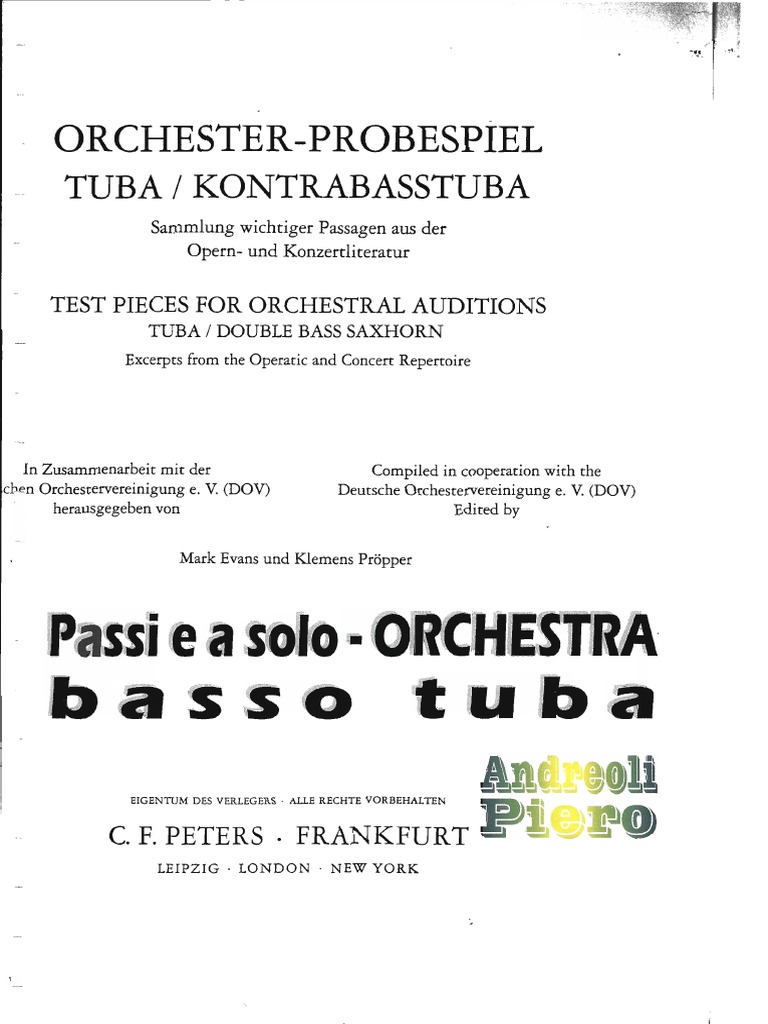 BassoTuba Passi Orchestra PDF