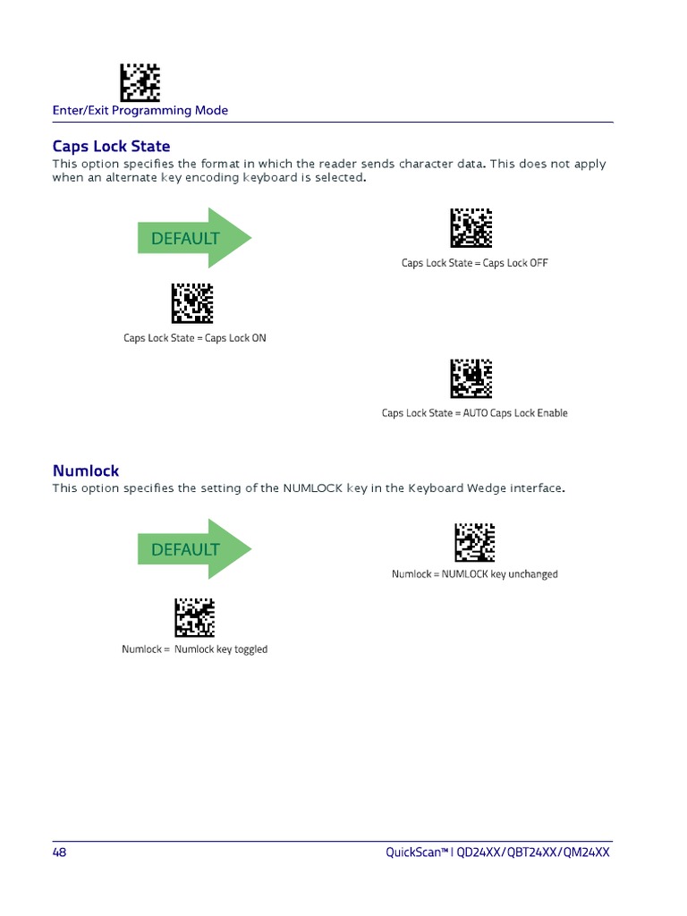 Datalogic Scanner Settings PDF