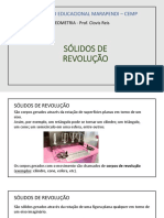 Sólidos de Revolução Geometria 3º Ano Semana 13