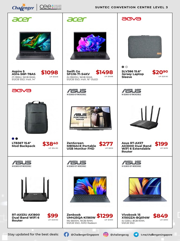 Challenger Laptop Deals at Suntec 2025 | PDF | Computer Hardware ...