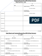 Date Sheet Labs Terminal 31-05-2023