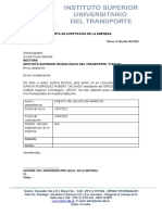 ANEXO 3 Carta de Aceptación de La Empresa