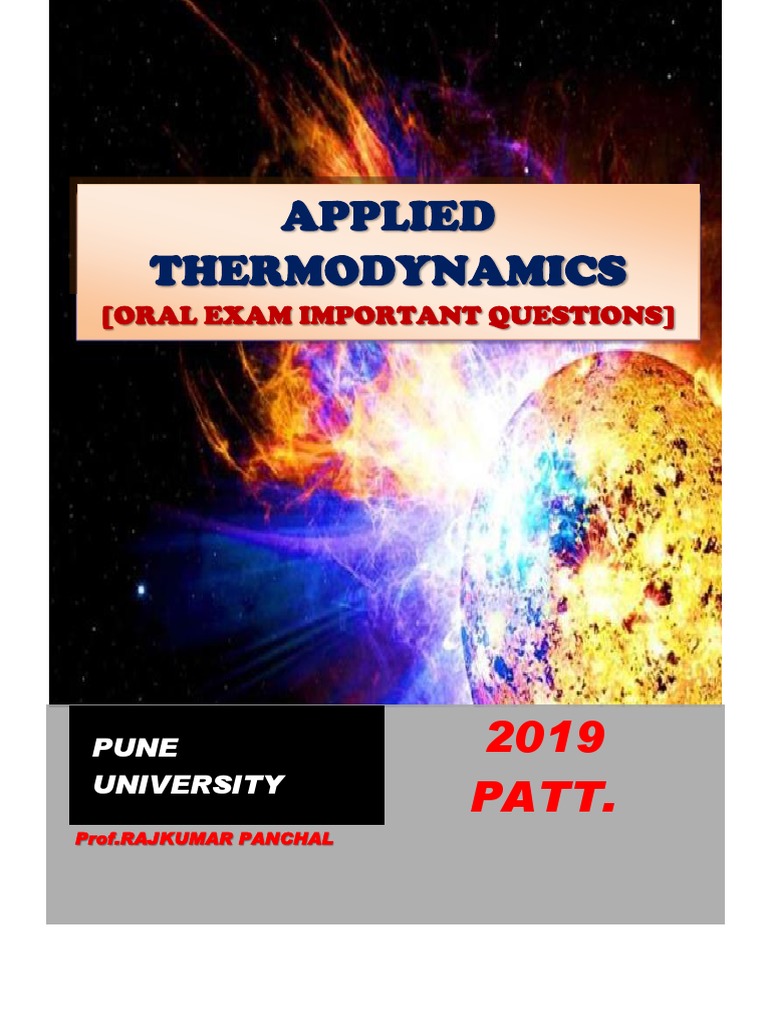 Applied Thermodynamics Oral Q&a Bank | PDF