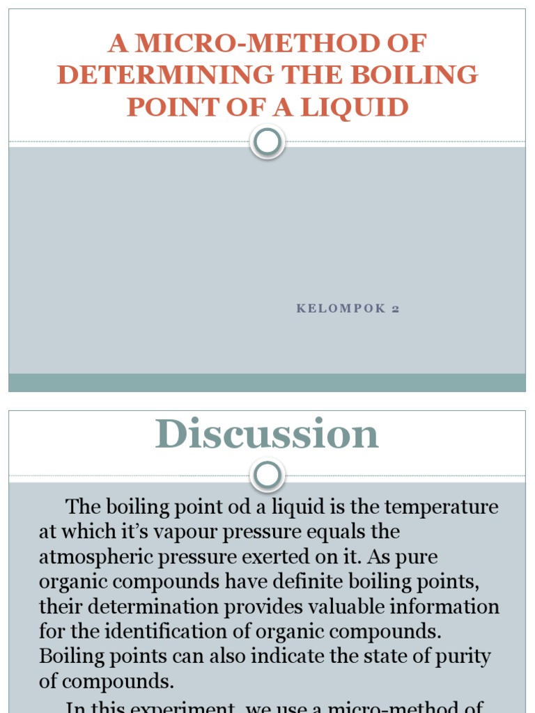 Micro Method for Boiling Point Determination | PDF | Boiling ...