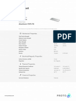 Aluminum 7075-T6 Datasheet - ProtoXYZ