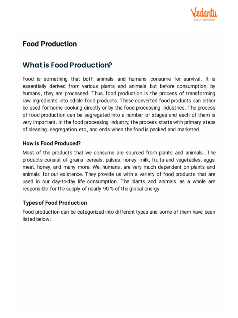 Food Production PDF