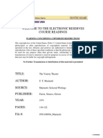 Welcome To The Electronic Reserves Course Readings