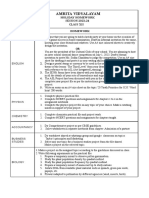 Holiday Homework Grade 12