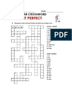 Crosswords - Perfect Tenses 9th