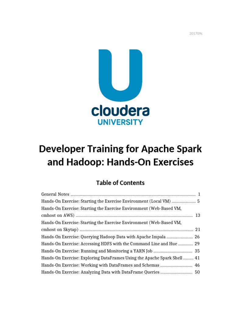 Cloudera Developer Training Exercise Manual | PDF | Apache Spark ...