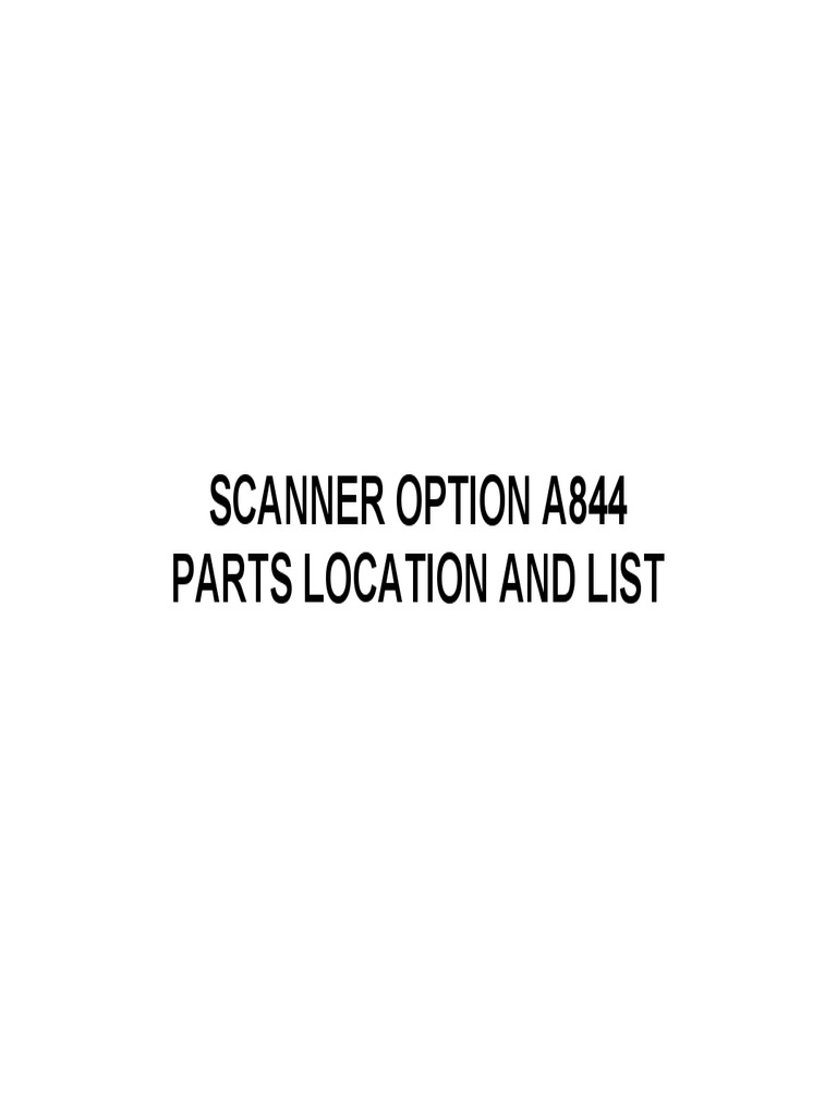 Scanner Option A844 Parts Location And List Pdf Image Scanner