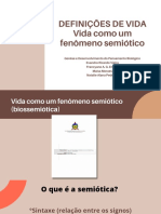 Slides - Definição de Vida Como Fenômeno Semiótico