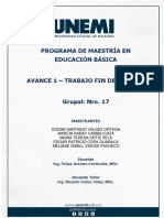 Formato Del Avance Del Proyecto