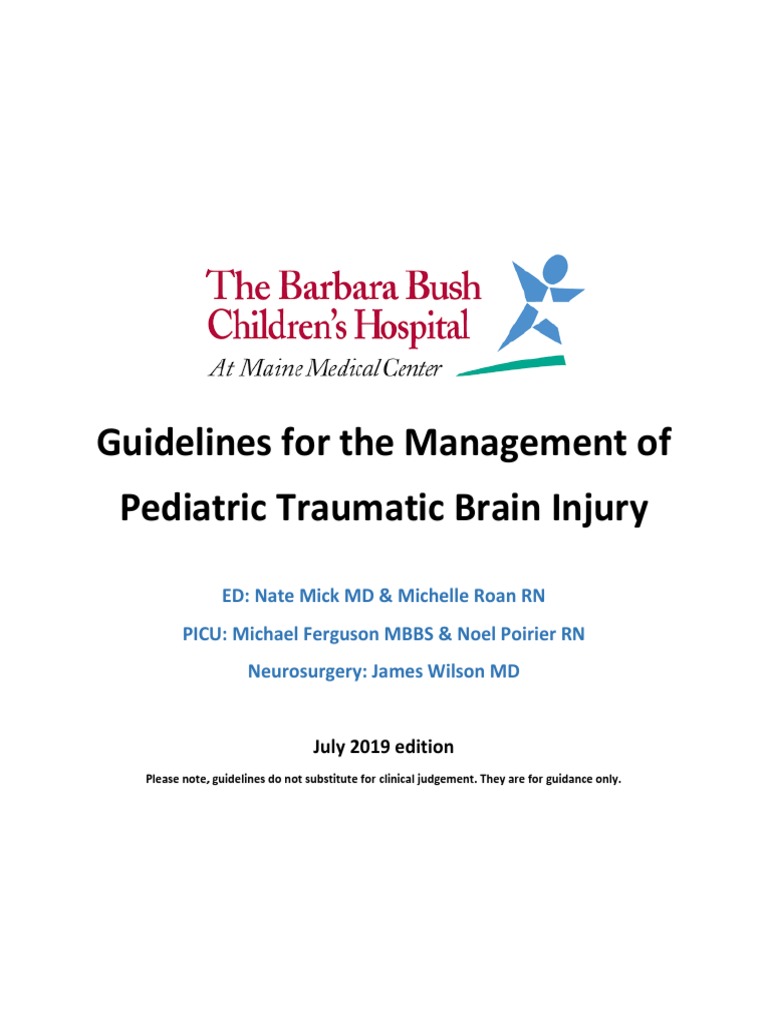 Major Pediatric Traumatic Brain Injury | PDF