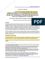 EFSA Journal - 2010 - Scientific Opinion On The Substantiation of Health Claims Related To Vitamin A Including