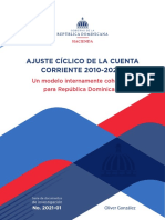 Ajuste Cíclico Del Saldo de Cuenta Corriente 2010-2020: Un Modelo Internamente Coherente para República Dominicana