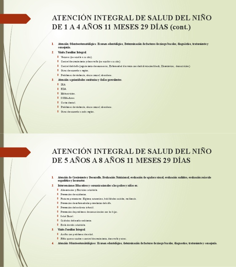 Atención Integral de Salud Del Niño de 1 | PDF