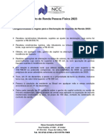 Documentos Imposto de Renda Pessoa Física 2023