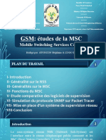 GSM: Études de La MSC: Mobile Switching Services Center