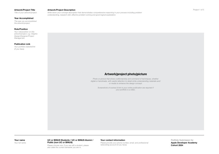 CV and Portfolio Guide - Apple Developer Academy | PDF
