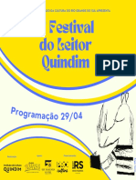 Programação Festival Do Leitor Quindim