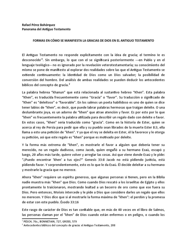 La Gracia de Dios en el Antiguo Testamento | PDF