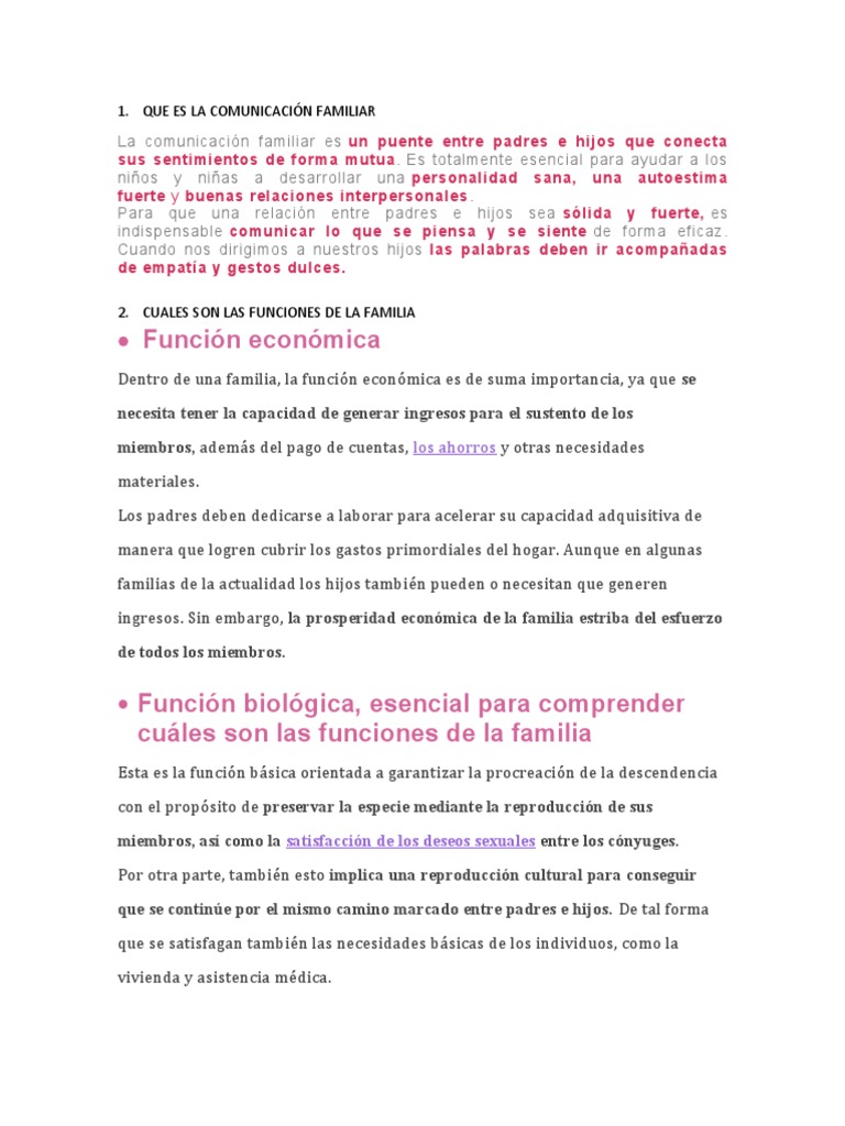 Que Es La Comunicación Familiar | PDF | Familia | Las emociones