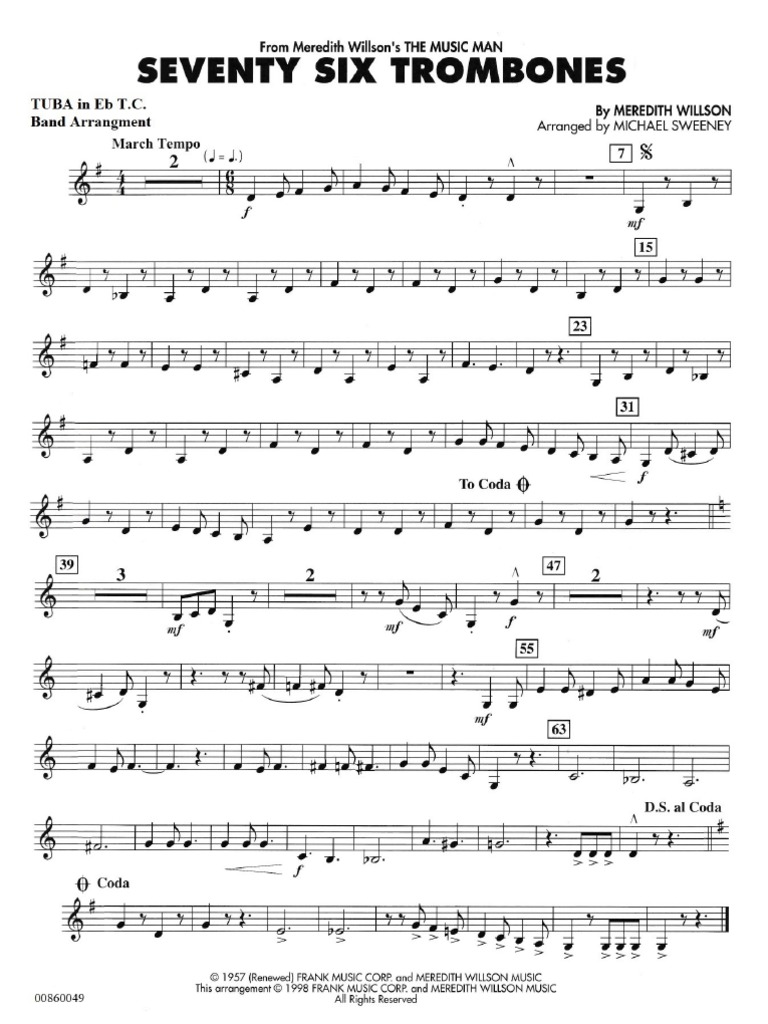 #76 Trombones - Eb Tuba TC | PDF