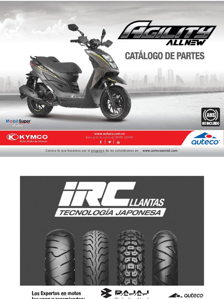 Manual de Partes Agility All New Act Ago 22 PDF Propulsión