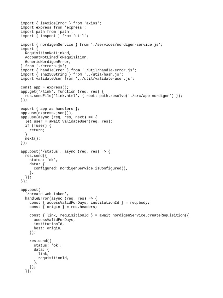 Nordigen API Integration Guide | PDF