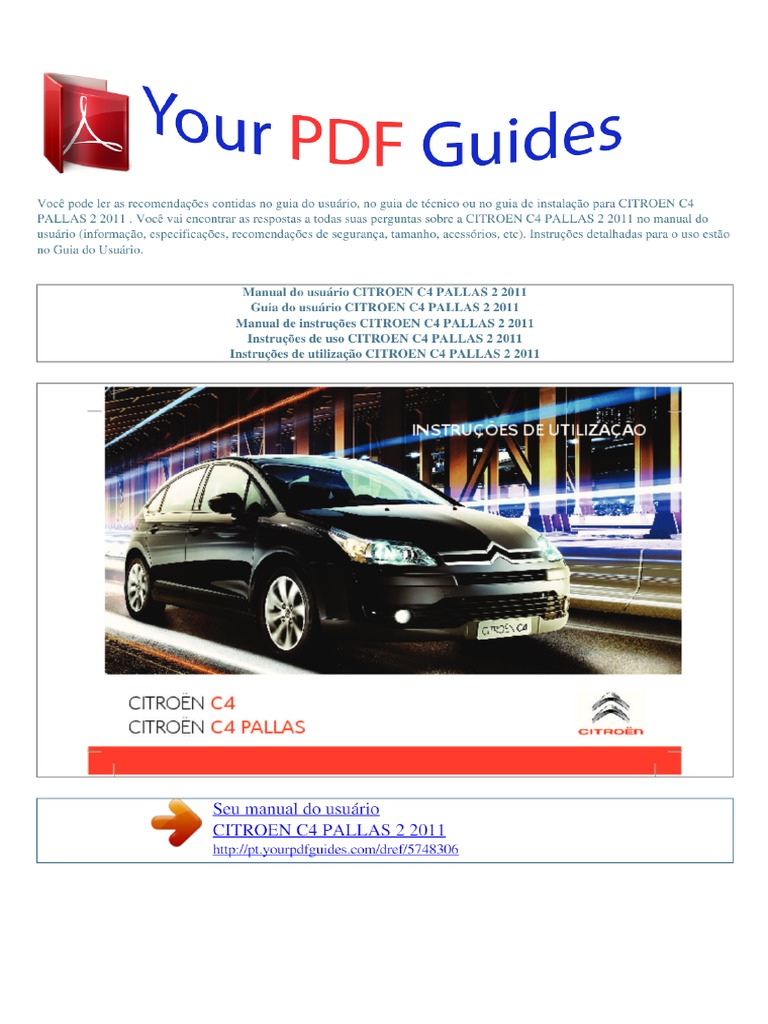 Seu Manual Do Usuário CITROEN C4 PALLAS | PDF