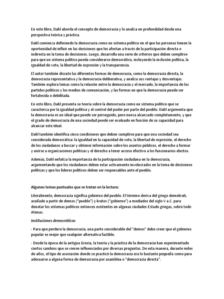 Análisis Profundo de la Democracia | PDF | Democracia | Ideologías ...