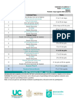 Calendario Licenciatura 2023-2