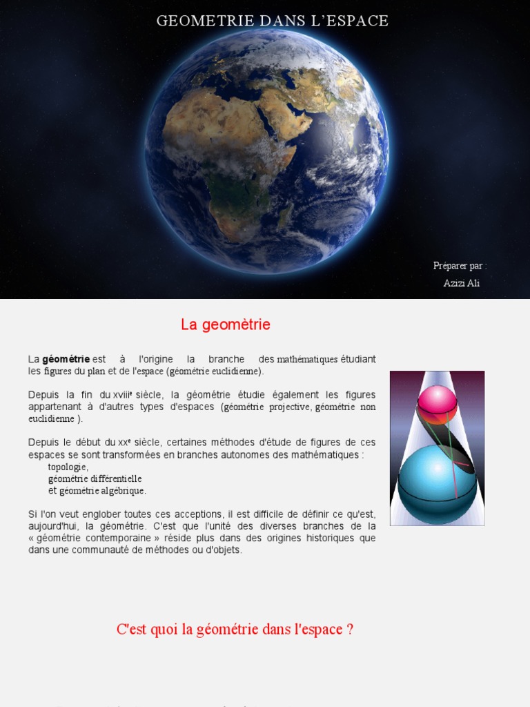Geometrie Dans L'espace | PDF | Géométrie | Droite (mathématiques)