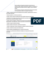 Perfil Ocupacional La Propuesta Académica de Ingeniería Industrial Se Orienta Hacia Un Profesional Que Diseña