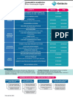 Calendário Acadêmico - 2023.2 EAD Pós Estácio Aluno