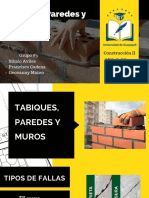 TRABAJO DE INVESTIGACIÓN Y EXPOSICIÓN EN CLASE-Tabiques Paredes Y Muros - Grupo #3